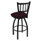Holland Bar Stool Co 30" Swivel Bar Stool, Black Wrinkle, Canter Bordeaux Seat 81030BW005 - alternate 4